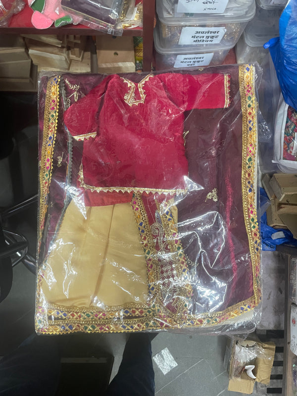 Gangour Mata (Gawar) Ji & Ishwar Ji Poshak Set – 13 Inch Festival Idol Outfit