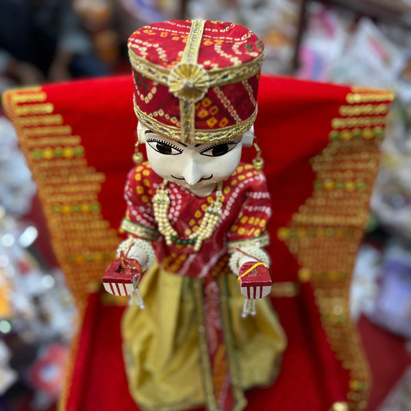 Rajasthani Wooden Isar Gangaur Idol set (21 inches) - Achleshwar - Achleshwar