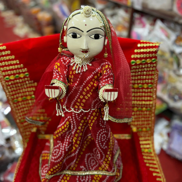 Rajasthani Wooden Isar Gangaur Idol set (21 inches) - Achleshwar - Achleshwar