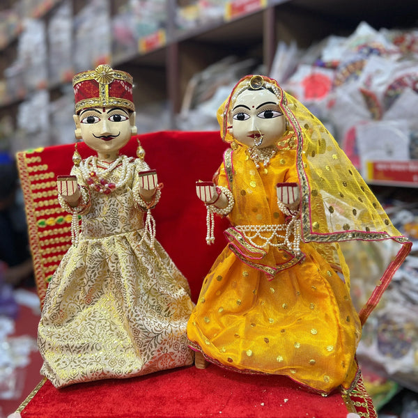 Wooden Handmade Isar Gangaur Set | Isar Gangaur Idol Set (16 Inches) - Achleshwar - Achleshwar
