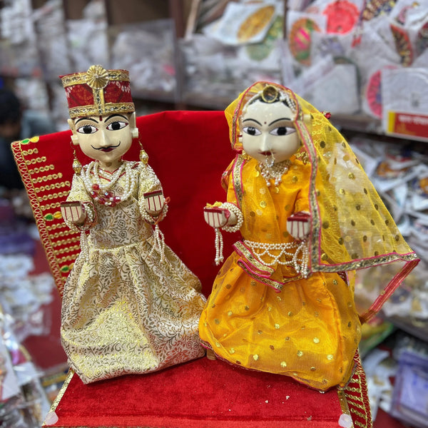 Wooden Handmade Isar Gangaur Set | Isar Gangaur Idol Set (16 Inches) - Achleshwar - Achleshwar