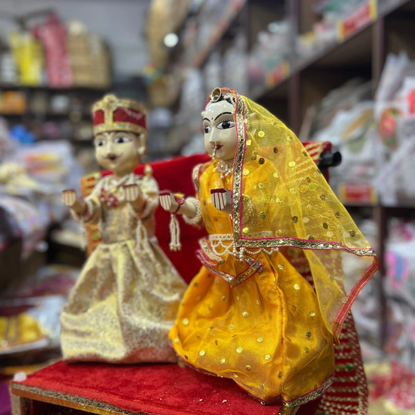 Wooden Handmade Isar Gangaur Set | Isar Gangaur Idol Set (16 Inches) - Achleshwar - Achleshwar