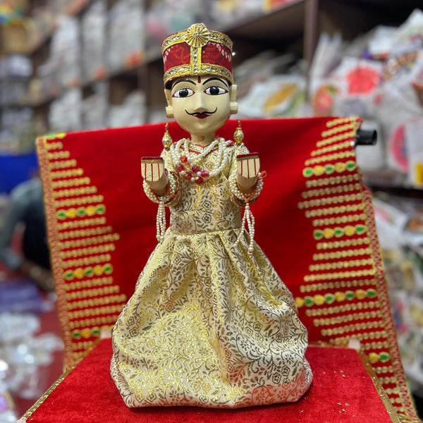 Wooden Handmade Isar Gangaur Set | Isar Gangaur Idol Set (16 Inches) - Achleshwar - Achleshwar