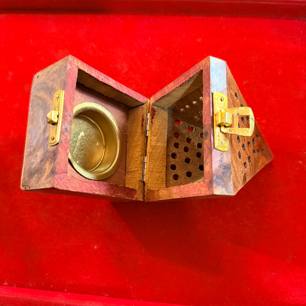 Wooden Dhoop Dani Stand for Pooja – Incense & Dhoop Holder - Achleshwar