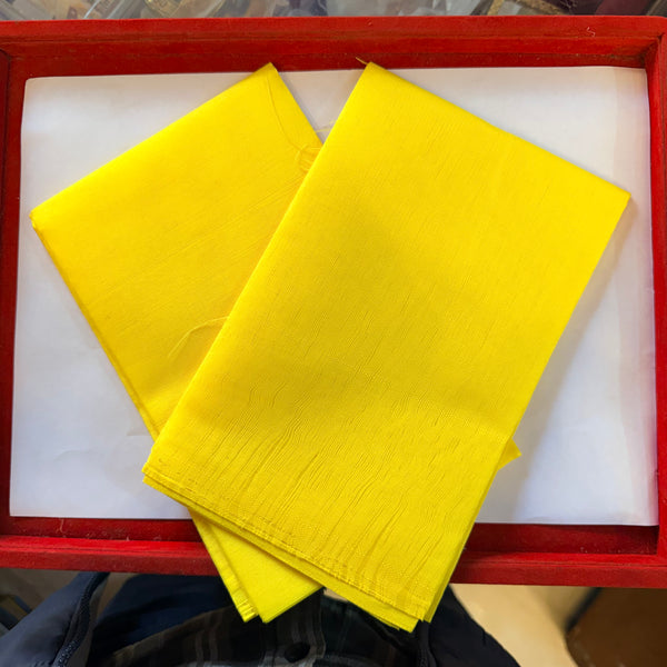 1 Meter Pooja Yellow Vastra for Mandir – Pure Cotton Temple Cloth - Achleshwar