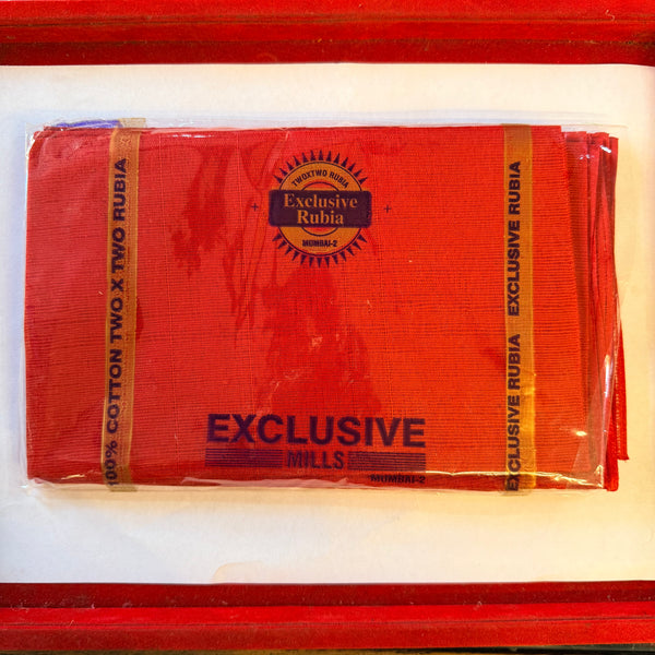 1 Meter Pooja Red Vastra for Mandir – Pure Cotton Temple Cloth / Achleshwar - Achleshwar