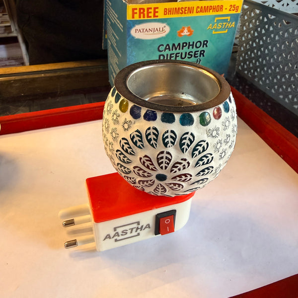 Achleshwar Electric Camphor Diffuser Burner Kapoor dani with Switch On/Off Button for Heating