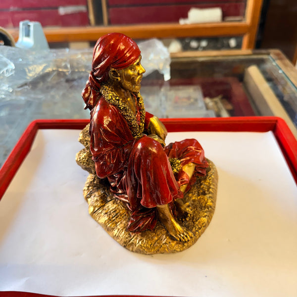 Resin Sai Baba Idol Ashirwad Murti for Pooja | Blessing Statue for Home Mandir, Office & Gift - Achleshwar