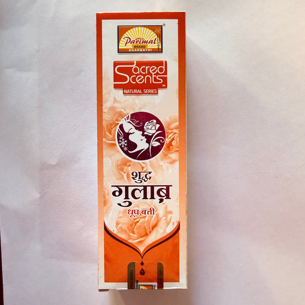 Parimal Pure Rose (Gulab) Dhoop Bamboo-Less Sticks – Achleshwar - Achleshwar