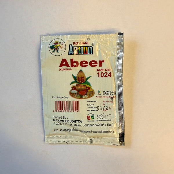 Action Abeer Kumkum Pouch – Indian Religious Style for Pooja & Rituals – Achleshwar - Achleshwar