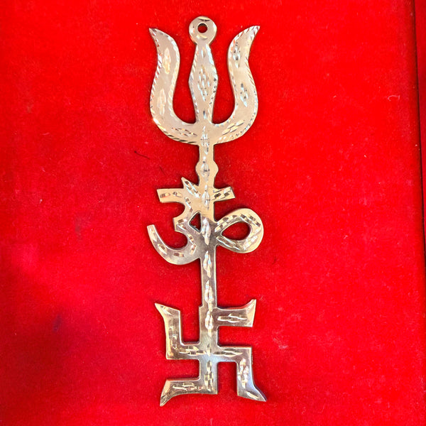 Om Trishul Trishakti Yantra for Protection, Power & Spiritual Energy - Achleshwar