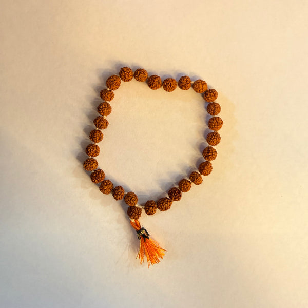 Achleshwar Rudraksh Mala 27+1 (Beads) for Wearing / Chanting Natural Brown