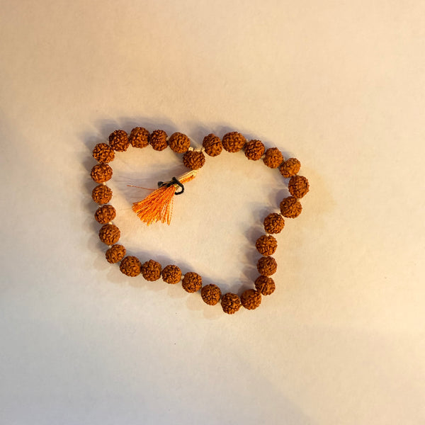 Achleshwar Rudraksh Mala 27+1 (Beads) for Wearing / Chanting Natural Brown