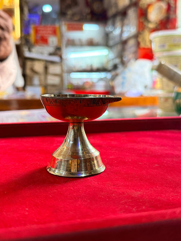 Golden Brass Diya For Pooja - Achleshwar