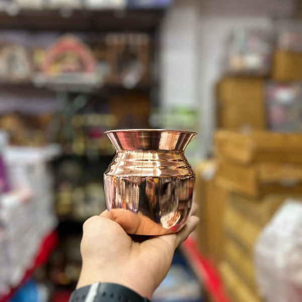Achleshwar Premium Pure Copper Pooja Lota | Tamra Kalash