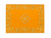 Designer Velvet Embroidered Yellow Pooja Aasan Cloth for Mandir | Premium Altar Cover for Temple, Puja Chowki, Home Shrine & Diwali Decoration