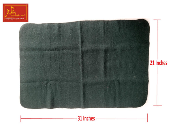 Green Woolen Pooja Aasan -2 Pcs