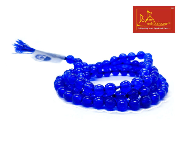 Blue Hakik Mala (108+1)