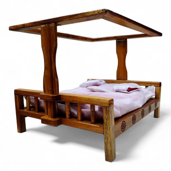 Sagwaan Wooden Bed for Laddu Gopal (NetBed) for 6 & 7 No Laddu Gopal