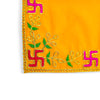 Designer Velvet Embroidered Pooja Aasan Cloth 20x30 inch Yellow | Chowki Aasan for God Idol