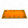 Designer Velvet Embroidered Pooja Aasan Cloth 8x10 inch Yellow | Chowki Aasan for God Idol