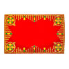 Designer Velvet Embroidered Pooja Aasan Cloth 16x40 inch RED | Chowki Aasan for God Idol