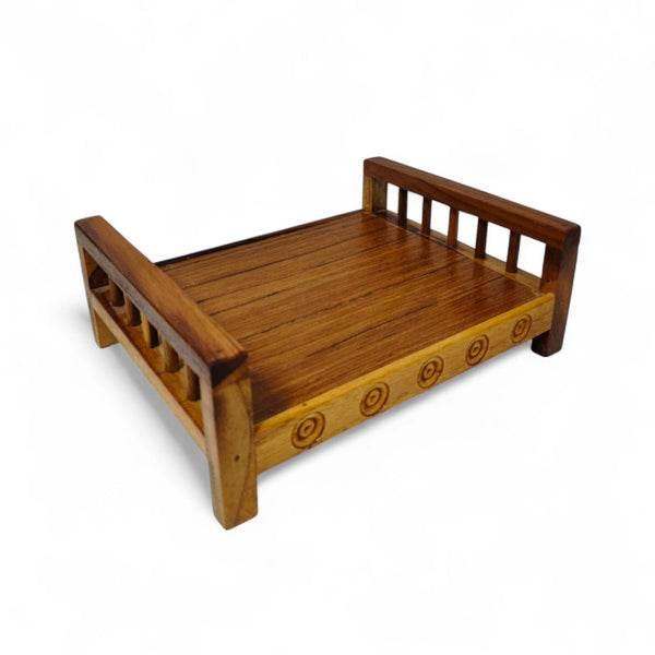 Achleshwar Laddu Gopal Sagwaan Wooden Charpai for Bal Gopal JI