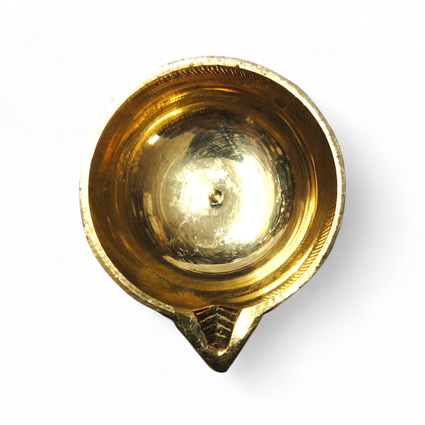 Achleshwar Golden Brass Diya For Pooja