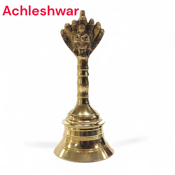 Achleshwar Pooja Garud Ghanti/Bell Pure Brass Garuda Ganti for Pooja Aarti