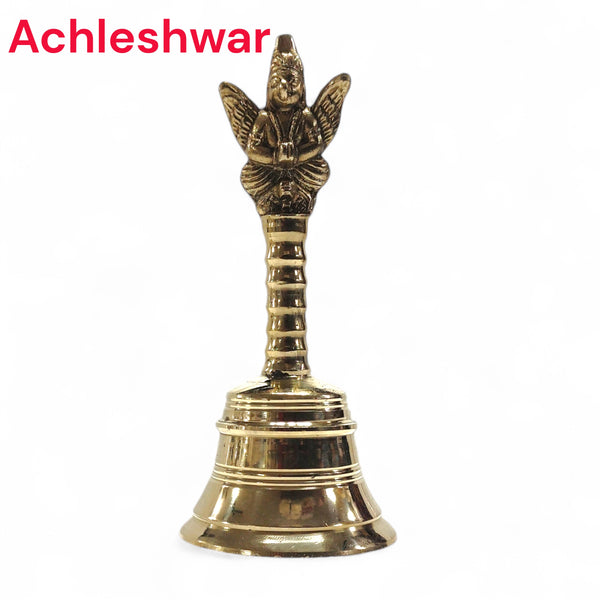 Achleshwar Pooja Garud Ghanti/Bell Pure Brass Garuda Ganti for Pooja Aarti