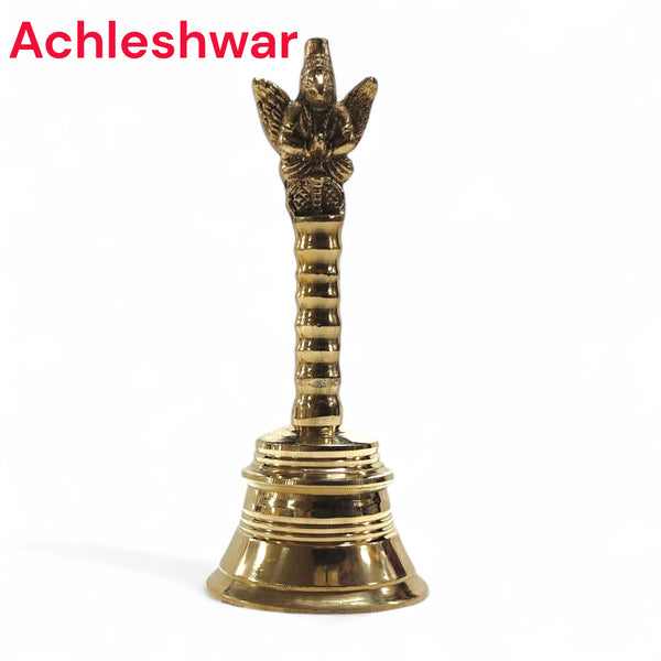 Achleshwar Pooja Garud Ghanti/Bell Pure Brass Garuda Ganti for Pooja Aarti