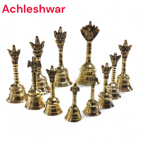 Achleshwar Pooja Garud Ghanti/Bell Pure Brass Garuda Ganti for Pooja Aarti
