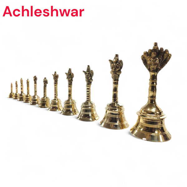 Achleshwar Pooja Garud Ghanti/Bell Pure Brass Garuda Ganti for Pooja Aarti