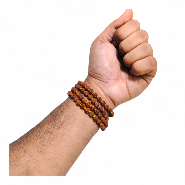 Rudraksha Mala (7mm) | 108+1 Beads | Authentic 5-Mukhi Sacred Seed Mala for Meditation & Daily Wear