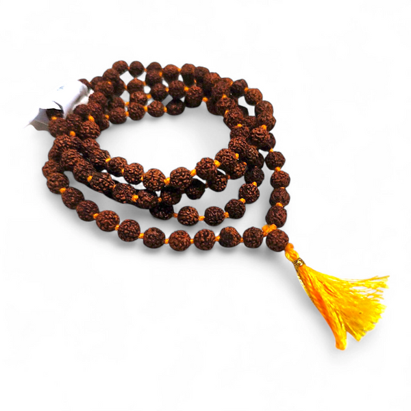 Rudraksha Mala (7mm) | 108+1 Beads | Authentic 5-Mukhi Sacred Seed Mala for Meditation & Daily Wear