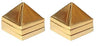Golden Three Layer Vastu Metal Pyramid (2 Pcs) for Vastu and Feng Shui. - Achleshwar