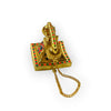 Golden Metal Telephone Toy for Laddu Gopal Ji & Radha Krishna Ji | Miniature Decor for God Idols