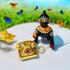 Golden Metal Telephone Toy for Laddu Gopal Ji & Radha Krishna Ji | Miniature Decor for God Idols