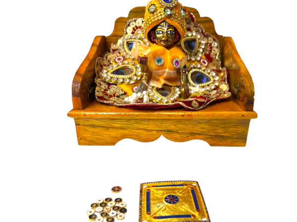 Traditional Carrom Toy for Laddu Gopal Ji & Radha Krishna Ji | Miniature Decor for God Idols