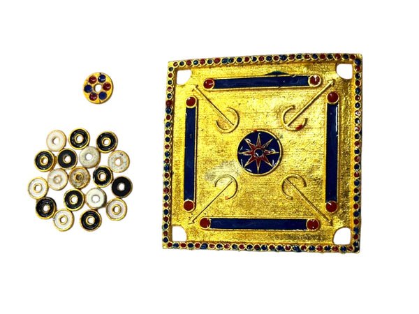 Traditional Carrom Toy for Laddu Gopal Ji & Radha Krishna Ji | Miniature Decor for God Idols