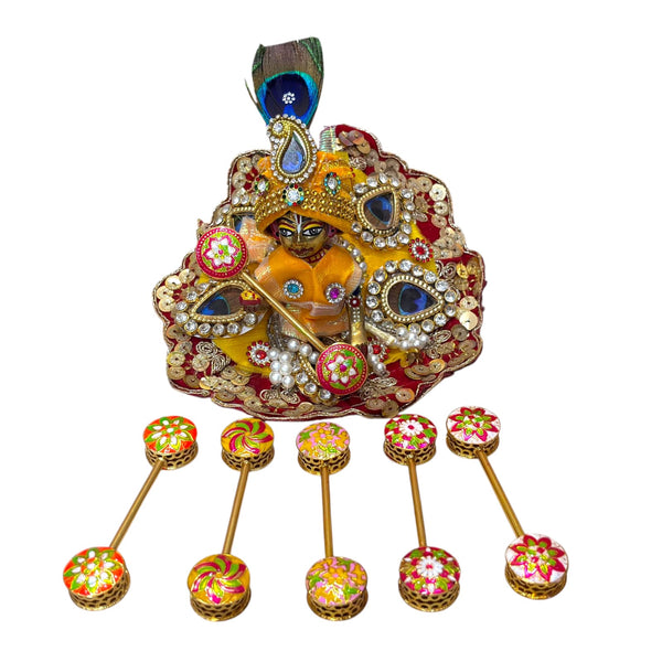 Small Metal GhughraToyfor Laddu Gopal Ji & Radha Krishna Ji | Miniature Decor for God Idols (Copy)