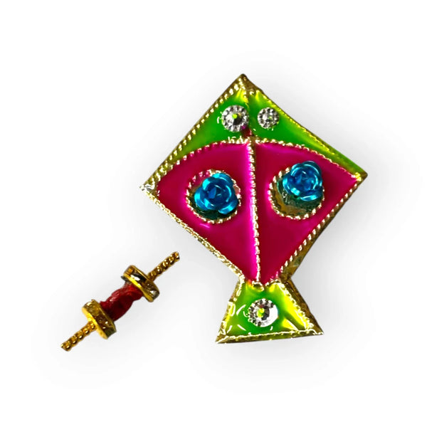 Miniature Kite Toy for Laddu Gopal | Small Accessory for Bal Gopal Idol | Handmade Kite Prop for Krishna Idol Decor - Achleshwar
