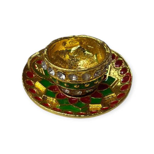 Laddu Gopal Small Cup Plate Toyfor Laddu Gopal Ji & Radha Krishna Ji | Miniature Decor for God Idols
