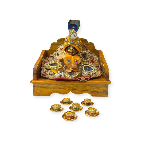 Laddu Gopal Small Cup Plate Toyfor Laddu Gopal Ji & Radha Krishna Ji | Miniature Decor for God Idols