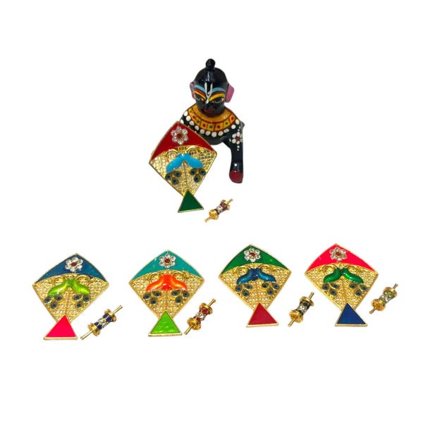 Miniature Kite Toy for Laddu Gopal | Small Accessory for Bal Gopal Idol | Handmade Kite Prop for Krishna Idol Decor (Copy) (Copy) - Achleshwar