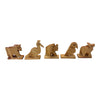 Laddu Gopal Small Wooden Animal Set of 12 Toy | Miniature Animal Figures for Krishna Ji | Janmashtami Radha Ashtami Mandir Decoration | Bal Gopal Khilona Set
