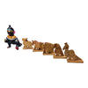 Laddu Gopal Small Wooden Animal Set of 12 Toy | Miniature Animal Figures for Krishna Ji | Janmashtami Radha Ashtami Mandir Decoration | Bal Gopal Khilona Set