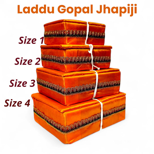 Bal Gopal Laddu Gopal Satan Jhapi Ji | Premium Padded Storage Box for Laddu Gopal Idol, Safe Keeping, Travel & Temple Use | Achleshwar