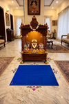 Navy Blue Woolen Pooja Aasan