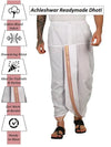 Readymade Dhoti Khadi Mix Cotton White Colour - Achleshwar